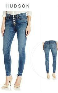 HUDSON Ciara High Rise Super Skinny Exposed Button